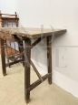 Rustic side or writing table in walnut and chestnut from the 18th century