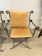 Pair of classic wrought iron armchairs
