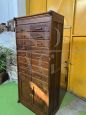 Vintage oak lawyer's filing cabinet with doors and drawers