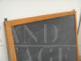 Vintage blackboard for school with wooden frame