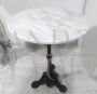 Cast iron bistro table with Carrara marble top