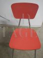 Set of 4 red formica vintage chairs