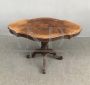 Antique oval biscuit coffee table from the 19th century