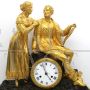 PENDULUM CLOCK CHARLES X IN GILDED BRONZE (H.55) - 1800s