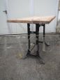 Industrial table cast iron base, 1950s