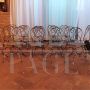 Set of 16 folding wrought iron chairs