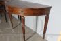 Pair of antique half-moon consoles in walnut, Italy - Parma 1770