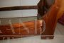 Antique single boat bed in walnut