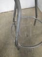 Fixed industrial vintage stool with footrest