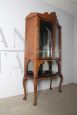 Antique Dutch mirror display cabinet from the 19th century with bois de rose inlays