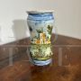 Antique Albarello ceramic pharmacy jar, Naples 18th century