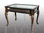 Antique Napoleon III Ebonized Wood display table with Mother of Pearl