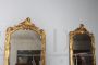 Pair of antique Louis XVI mirrors in pure gold, Italy 1750