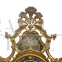 Mirror in gilded wood and decorated mirror glass