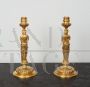 Pair of antique gilded Empire candlesticks signed Barbedienne