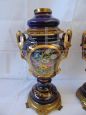 Pair of Victorian Hinks & Son vases ex oil lamps