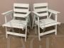 Pair of vintage shabby outdoor armchairs, 1950s