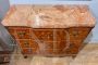 18th century dresser with rich inlays and marble top