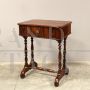 Louis Philippe walnut coffee table from the 19th century with drawer
