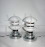 Pair of mushroom table lamps, mid-century 1960s