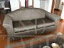 Vintage two-seater sofa upholstered in silk
