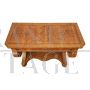 Wooden console with carvings
