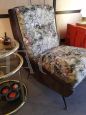 Pair of vintage 1950s armchairs in jungle fabric