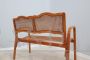 Vienna straw bench sofa and armchair set from the 1940s