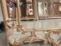 French mirror carved in gold leaf and Florentine wax