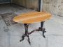 Vintage wooden coffee table with alabaster top
