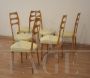 Set of 6 dining chairs by Vittorio Dassi, Italian mid-century modern design