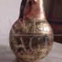 Amphora vase from the 60s in terracotta and gold leaf