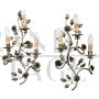 Pair of 20th century silver-plated metal wall lights                          
                            