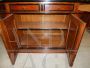 Antique sideboard in walnut with rounded corners, second half of the 19th century