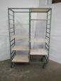 Pair of industrial ceramist trolleys with shelves, 1960s