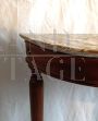 19th century antique style console table with marble top and pin legs