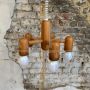 Design chandelier by Hustadt Leuchten in wood, 1980s