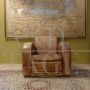 Vintage brown leather club chair