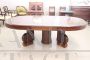 Antique oval table extendable up to 7.80 m in walnut wood