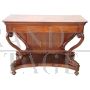 Antique Charles X console in walnut, first half of the 19th century