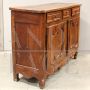Antique Louis XV sideboard from the 18th century in walnut and cherry