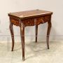 Antique Napoleon III inlaid desk, game table or dressing table