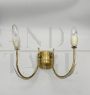 Pair of brass wall lamps attributed to Stilnovo, Italy 1950s