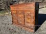 Antique office filing cabinet in oak with 12 drawers