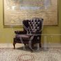 Original burgundy Chesterfield armchair