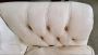 Chesterfield sofa in white leather