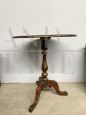 Antique Louis Philippe era oval walnut side table