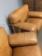 Pair of vintage armchairs in genuine leather from the 60s