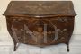 Genoese antique chest of drawers with four-leaf clover inlays