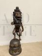 Antique bronze lion sculpture lamp from the early 1900s                            